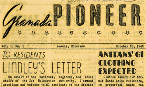 Image of from page for Granada Pioneer newspaper from 1942. 