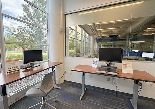 Assistive Technology Workstations Workstations in the assistive technology workroom