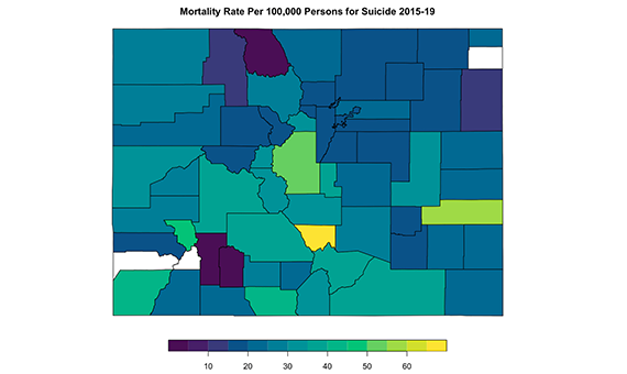 Investigating Potential Mental Health Deserts Based on Clusters of Suicide Mortality Rates in Colorado