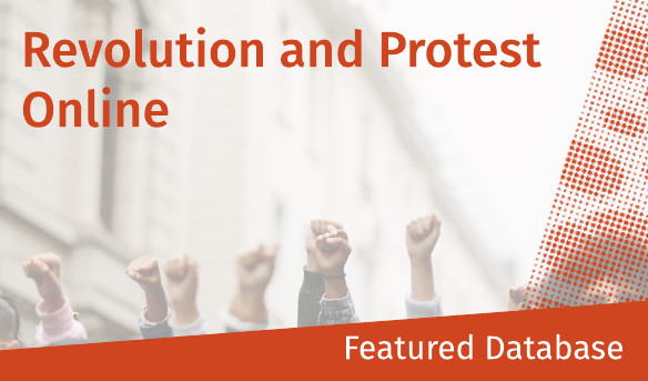 Promotional image for homepage headline: Revolution and Protest Online