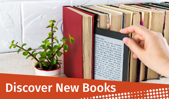 Promotional image for homepage headline: June Discover New Books 2025