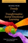 Cover for "Moving from Trendy to Transformative Social-Emotional Learning" featuring intertwined hands in vibrant colors, symbolizing unity.