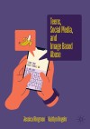 Illustrated book cover titled "Teens, Social Media, and Image Based Abuse." Shows hands holding a phone with a message and a banana emoji on a purple background.