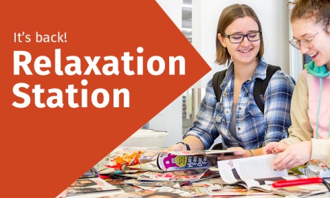 Relaxation Station students relax Relaxation Station students relax