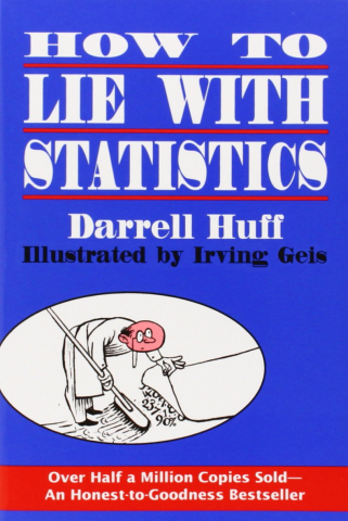 Book cover for "How to Lie with Statistics" 