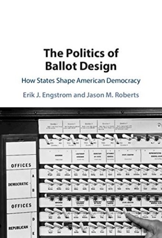 An illustration depicting the influence of ballot design on American democracy and state politics.