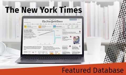 Featured Database - The New York Times on a laptop