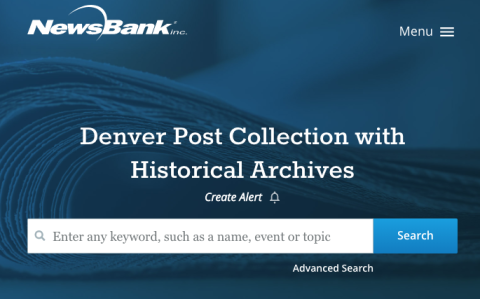 Denver Post Historical Archive Database List