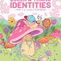 Colorful illustration of snails on vibrant mushrooms in a flower-filled meadow. A cap-wearing snail rests on a large pink mushroom under a bold title.