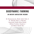 Book cover for “Biodynamic Farming: An Ancient Agriculture Wisdom,” featuring flowing gray line art and maroon accents; scholarly, natural tone.