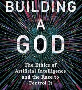 Cover of "Building a God" by Christopher Dickard, featuring a striking design that captures the essence of the book's themes