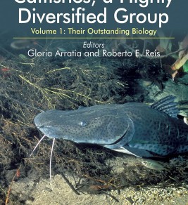 Catfishes, a highly diversified group: Their outstanding biology Book cover for "Catfishes, a Highly Diversified Group Vol 1" features a catfish underwater; editors are Gloria Arratia and Roberto E. Reis; published by CRC Press.