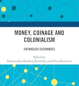 An illustration depicting coins symbolizing the impact of money and colonialism on global economies and cultures